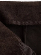 Brown fleece-lined jacket with zipper detail, paired with Langry fashion brown front slit sheath long skirt