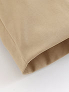 Langry fashion beige canvas tote bag with rolled edges and sturdy handles