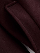 Langry fashion chocolate brown suede jacket with woolen retro elegance