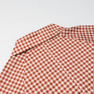 Rust and cream gingham checkered cotton shirt in Langry fashion ملابس