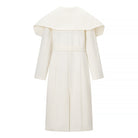 Cozy Langry belt collared woolen coat in cream, fashion ملابس