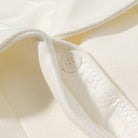 Cozy langry fashion woolen coat with white quilted mattress topper