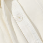 Langry fashion white button-down shirt with classic collar in woolen coat