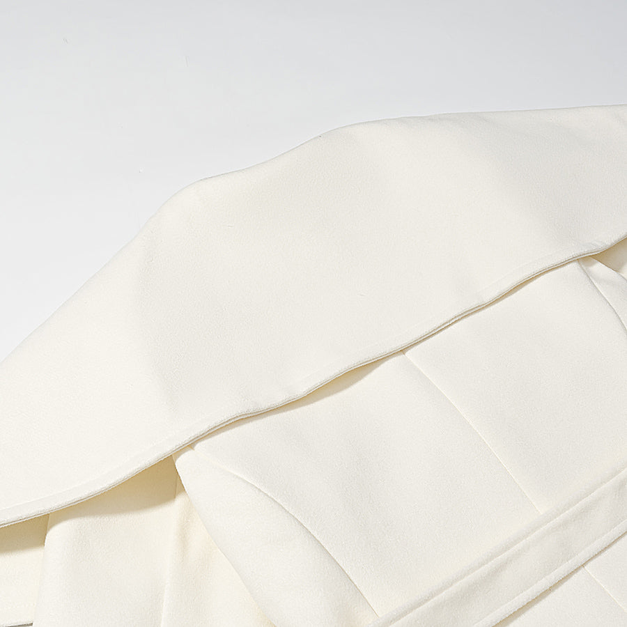 Langry fashion cream satin pillowcase with pleats and piping for cozy coat