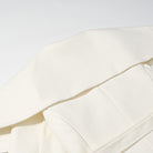 Langry fashion cream satin pillowcase with pleats and piping for cozy coat