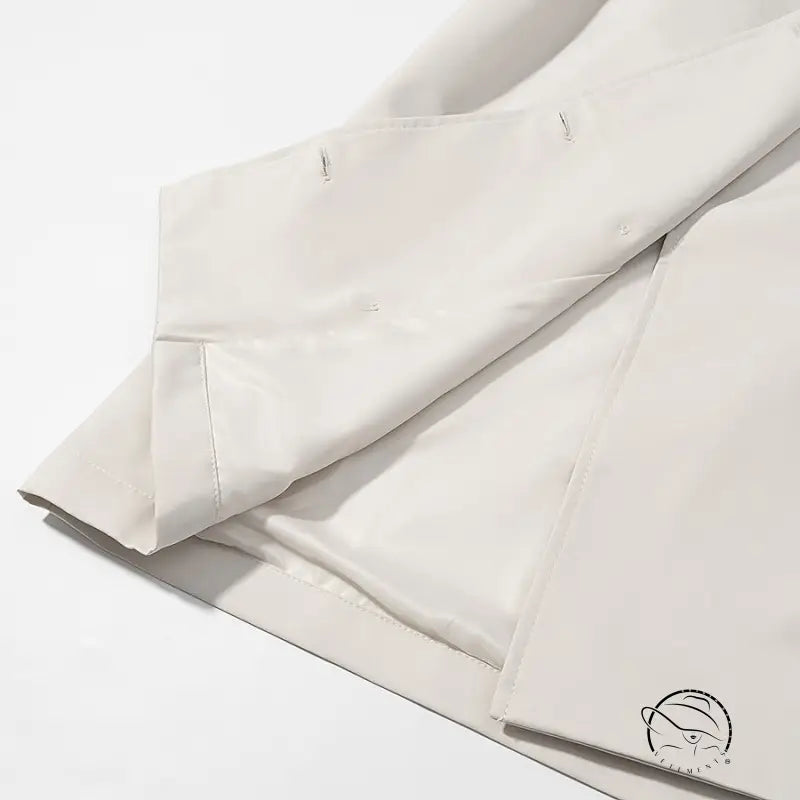 Windbreaker winter Langry fashion jacket with white cotton sheets set and satin trim