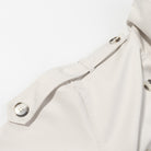 Langry fashion white shirt with silver buttons in windbreaker jacket