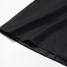 Fashionable langry black pleated skirt with elastic waistband