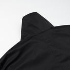 Fashionable black satin langry dress with sweetheart neckline