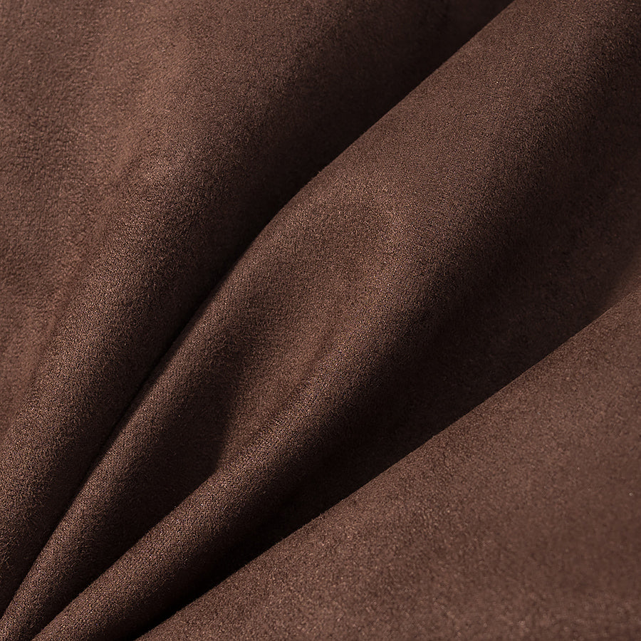 Fall Unique Fur Collar Suede Jacket in langry fashion brown suede