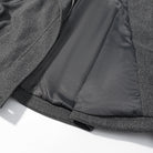 Charcoal gray wool Langry fashion jacket with zipper lining