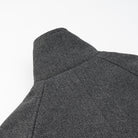 Charcoal gray wool blazer with structured shoulders in Langry fashion
