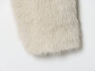 Langry faux fur effect short coat with cream plush scarf