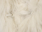 White faux fur scarf with silver accents for Langry fashion coat