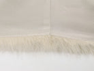 Langry faux fur effect short coat with plush cream throw blanket fringe