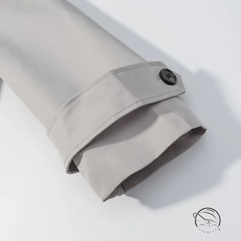 Gray cuff with black buttons on Langry fashion long sleeve coat