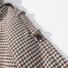 Langry fashion houndstooth wool trench coat with brown buttons