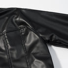 Stylish Langry faux leather jacket with quilted detailing and zipper