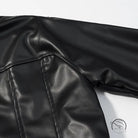 Stylish faux leather jacket with quilted detailing and zipper closure