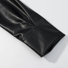 Langry faux leather jacket with sleek black leather gloves