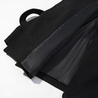 Langry fashion black pleated skirt with elastic waistband for woolen coat