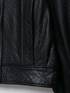 Langry faux leather bomber jacket with black textured gloves