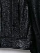 Langry faux leather bomber jacket with black textured gloves