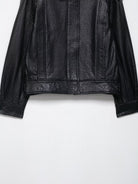 Elegant langry faux leather drop shoulder zipper bomber jacket with structured shoulders