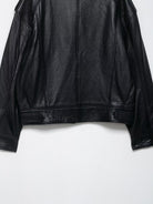 Elegant Langry faux leather drop shoulder zipper bomber jacket with structured shoulders