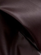 Trendy brown leather jacket in langry fashion, smooth texture and sheen