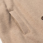 Elegant beige suede Langry fashion jacket with patch pocket and button details