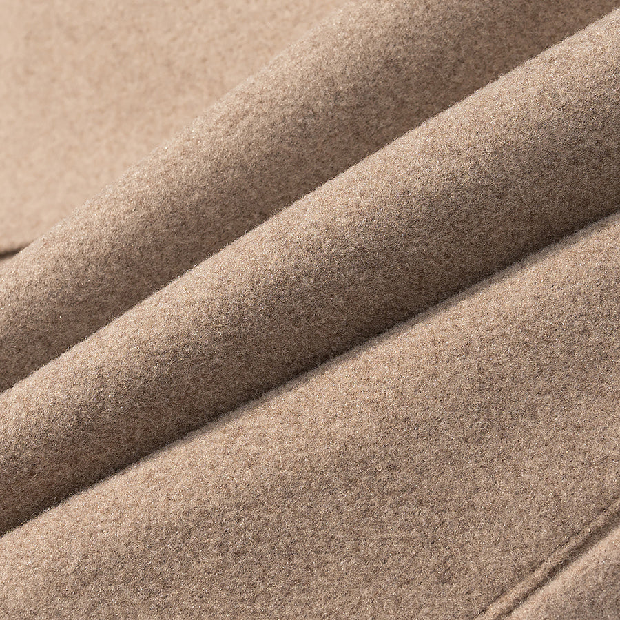 Elegant langry fashion beige wool fabric for autumn winter coat