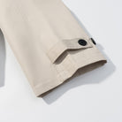 Langry fashion beige trench coat sleeve with button and flap pocket