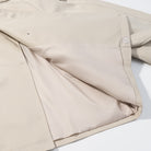 Langry fashion beige button-down shirt with pocket and classic collar