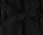 Langry fashion white silk bow tie with black knot for woolen coat