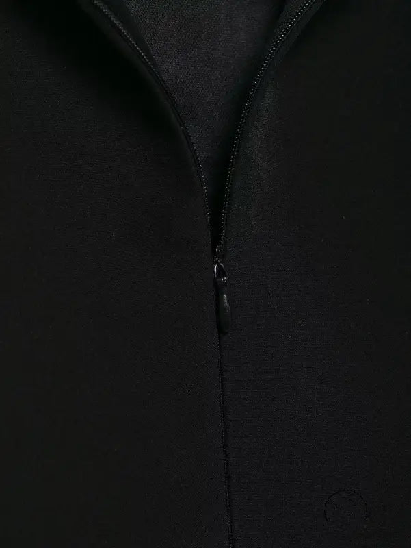 Black zipper on enchanting short pleated pocket dress