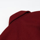 Elegant langry burgundy wool coat collar in fashion ملابس