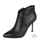 Black textured leather ankle boot in Fashion European Boots