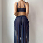 Cute Lingerie Sheer Mesh Slit Perspective