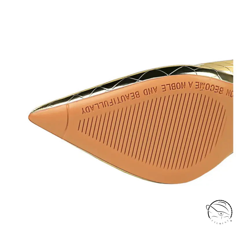 Metal Stone Pattern Retro High Heels