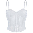Langry white lace camisole outerwear top bra with adjustable straps