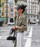 High End French Large Collared Lace Up