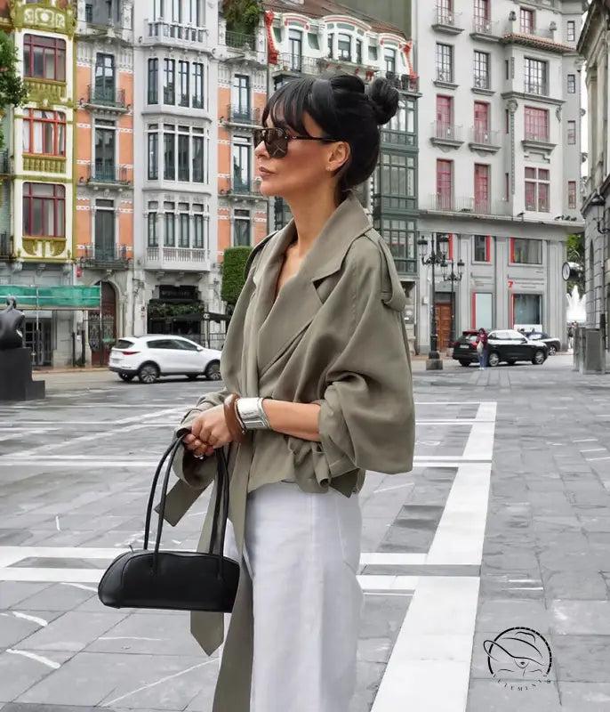 High End French Large Collared Lace Up