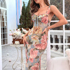 Elegant floral print maxi dress showcasing trendy fashion and stylish ملابس options