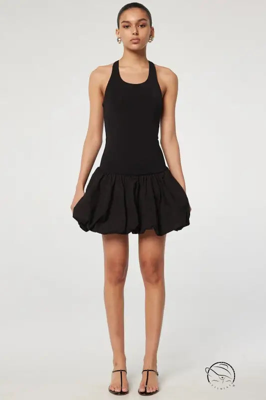 Shaped Vest Knitted Stitching Dress