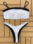 Bikini Women Black White Set Swimsuit