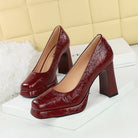 Platform Square Toe Super High Heel