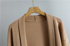 Middle East Elegant Cardigan Robe Knitted Wide Leg Pants Three Piece Set