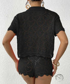 Black crochet knit shorts from beautiful beach sets