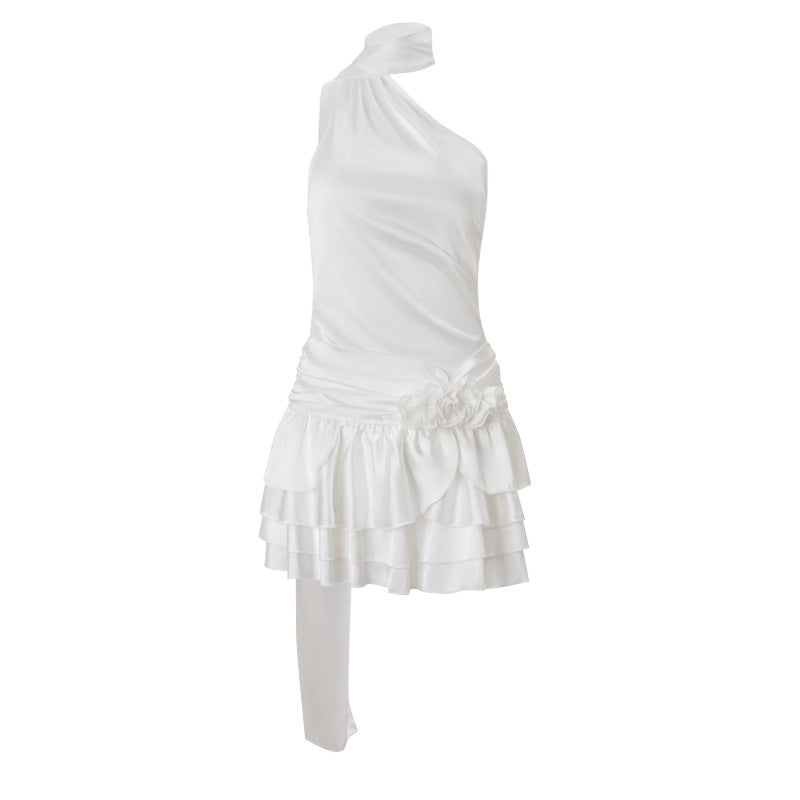 Elegant High Grade off Shoulder Dress in white, a stylish choice for modern fashion ملابس